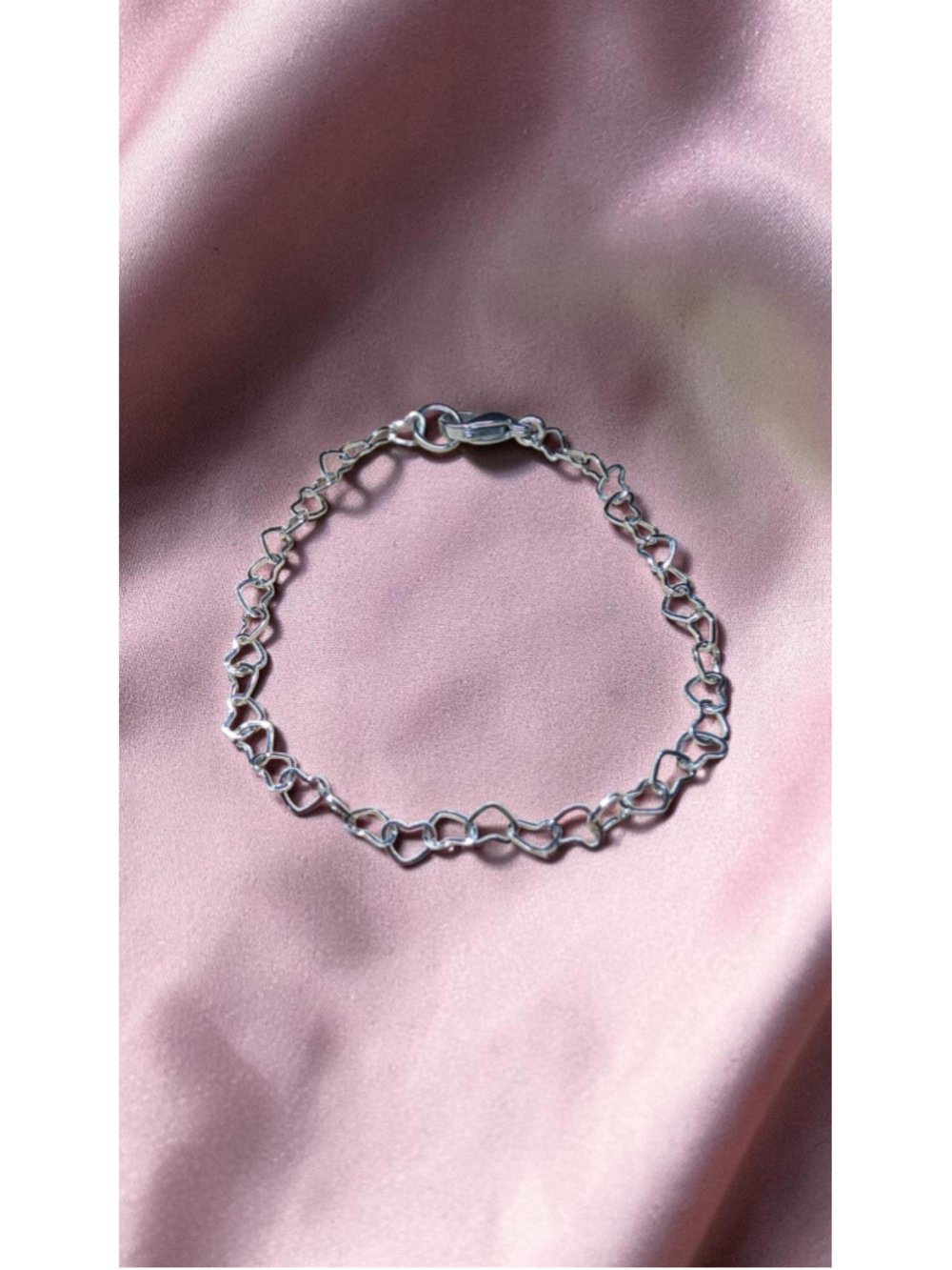 XXS Stainless Steel Heart Chain Bracelet Dainty Heart Link 6"